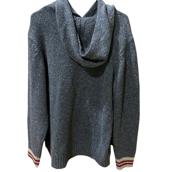 Ruff Hewn Marled Charcoal Gray Hooded Sweater - Picture 7 of 11